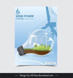 wind power energy poster template elegant energy elements