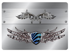 wing and shield vintage design element