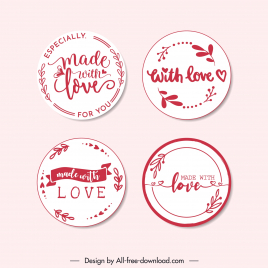 with love stamps collection elegant classic circle design