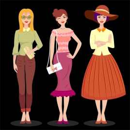 women fashion icons office costume accessories decor