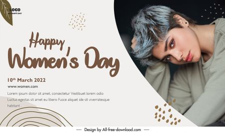 womens day personality template elegant modern design