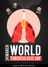 world no tobacco day poster template cigarette lungs sketch