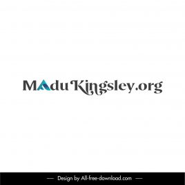 wwwmadu kingsleyorg logotype flat simple calligraphic text sketch