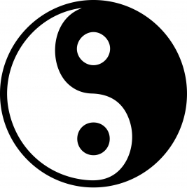 yin yang sign template contrast symmetric curves rounds sketch