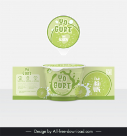 yogurt packaging template dynamic milk splashing kiwi slice