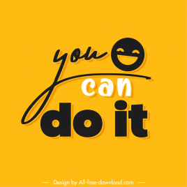 you can do it quotation poster typography template