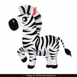 zebra horse icon cute cartoon sketch